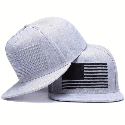 American Flag Embroidery Hip Hop Hats Outdoor Adjustable Casual Baseball Caps Sunscreen Hat
