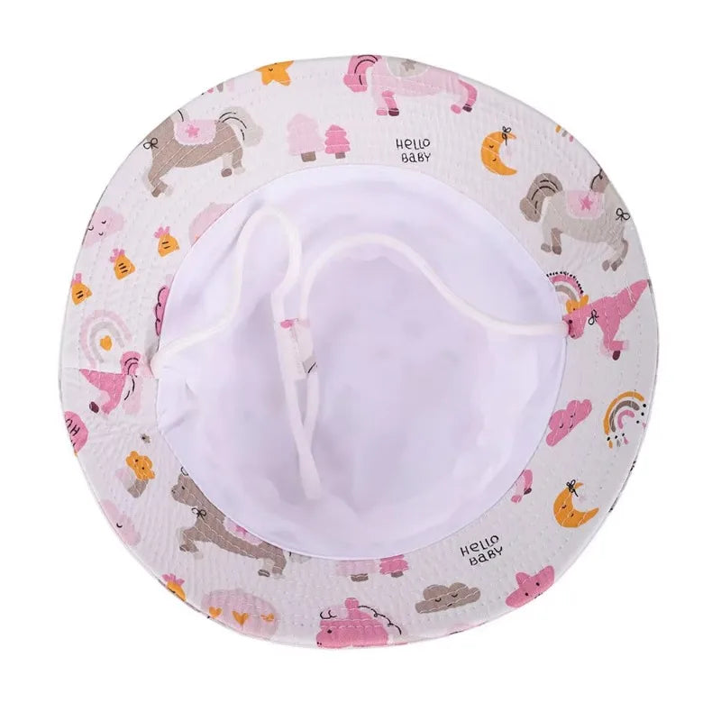 New Children Bucket Hats Panama Summer Baby Sun Hat