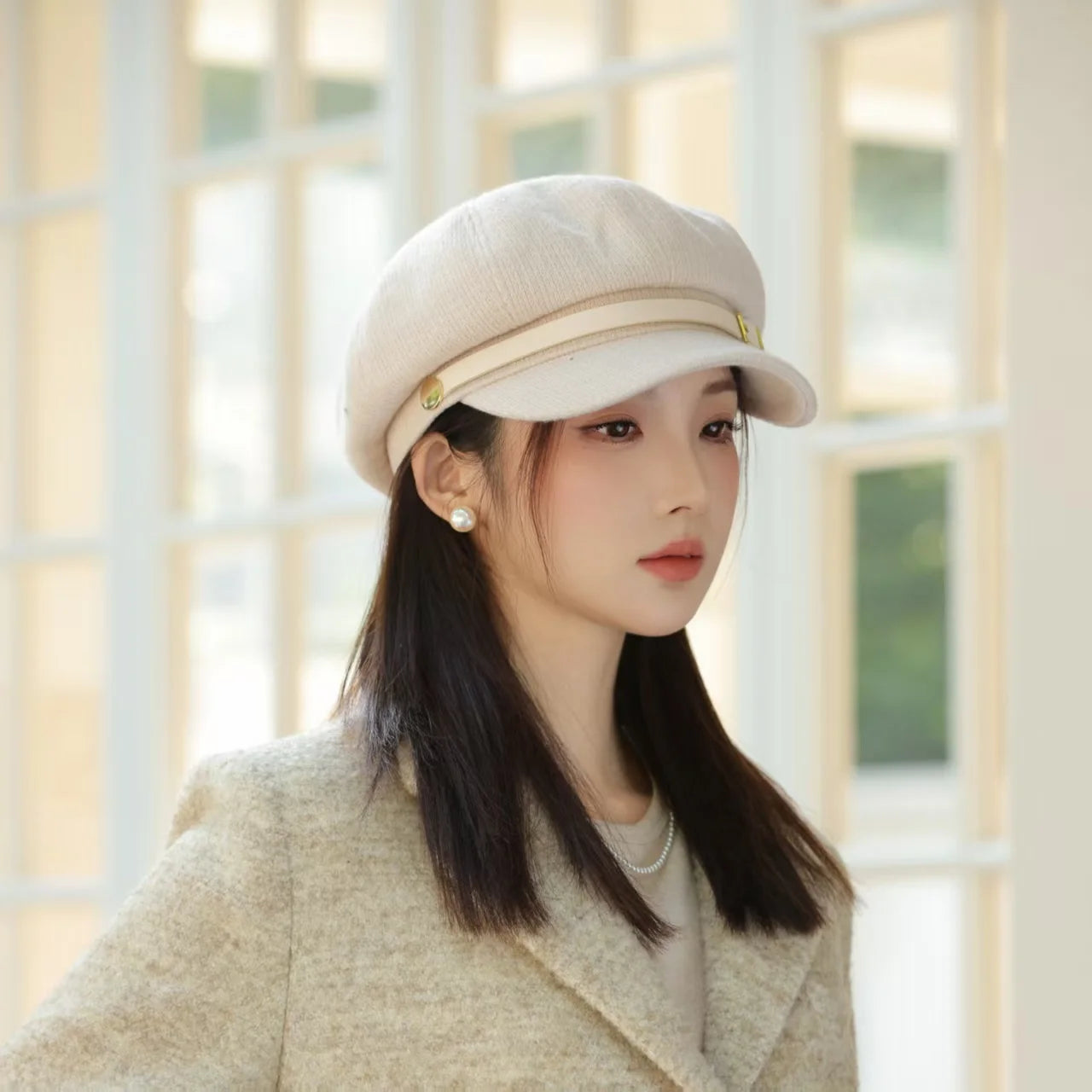 Women's Autumn And Winter Octagonal Beret Duck Tongue Painter Hat