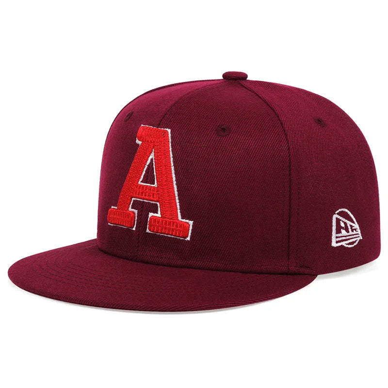 Unisex A Letter Embroidery Hip Hop Hat Outdoor