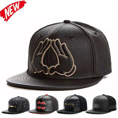 Leather Cap Baseball Cap For Men Women Hip Hop Knight Snapback Hat