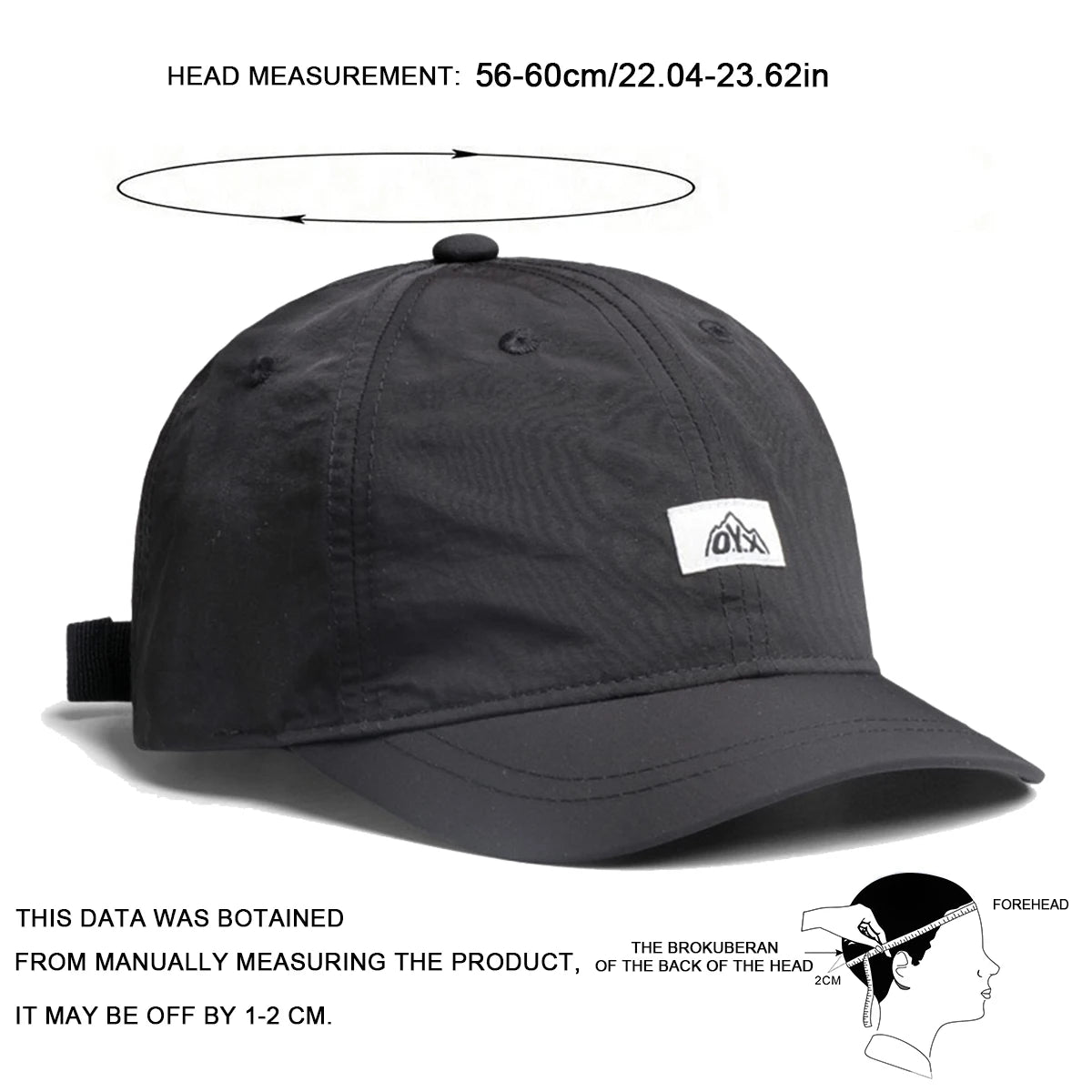 Unisex Letter Label Quick Drying Baseball Caps Spring Summer