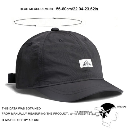 Unisex Letter Label Quick Drying Baseball Caps Spring Summer