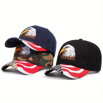 Eagle American Flag Embroidered Hip Hop Hat