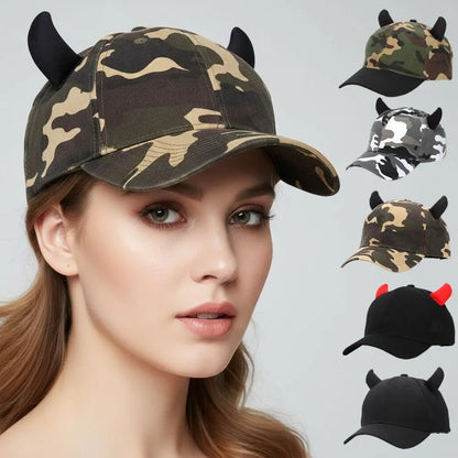 Fashion 3D Devil Horn Baseball Cap Adjustable