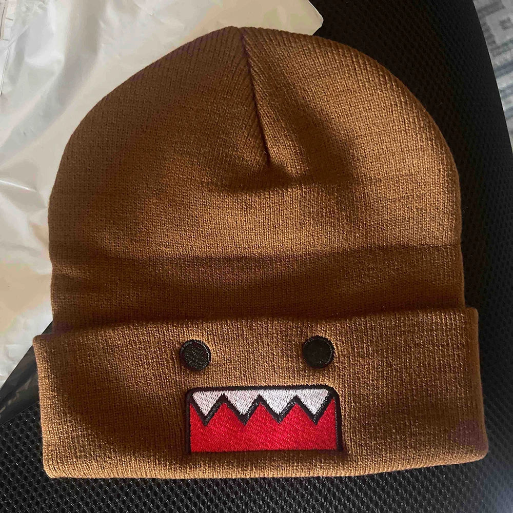 Cartoon Embroidered Knitted Hat Autumn Winter Outdoor