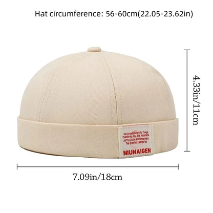 Fashion Hip Hop Beanie Street Hat Letter Embroidery Adjustable