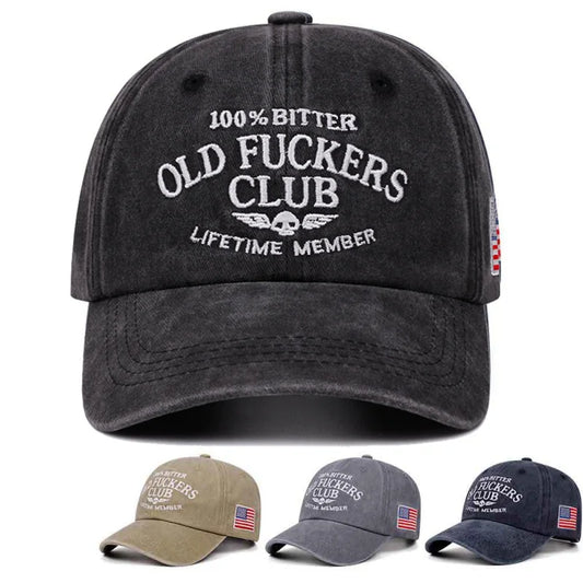Old Fuckers Club-Vintage Baseball Cap