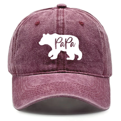 Baseball Cap Print PaPa Bear Dad Hat For Men Women