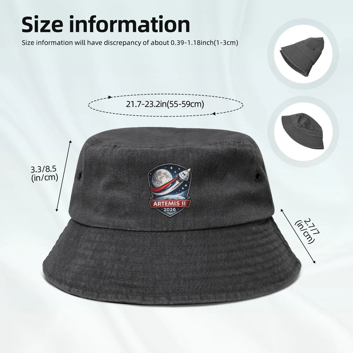 Stylish Artemis II Moon Mission 2026 Bucket Hat Unisex