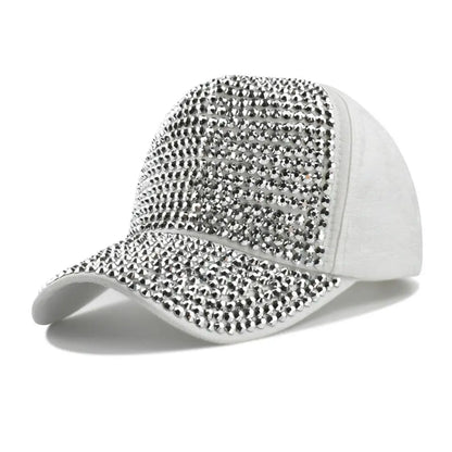 Fashion Luxury Vintage Sunscreen Hats Rhinestones Baseball Caps