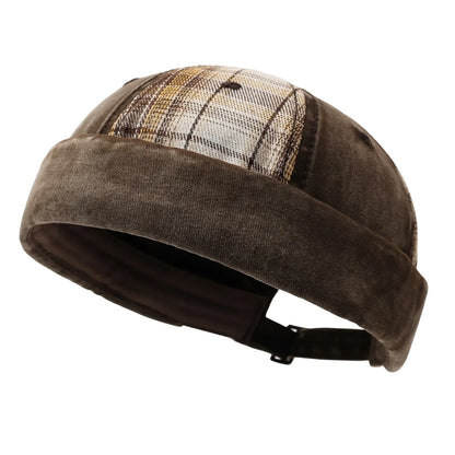 Unisex Retro Brimless Docker Hat Men Adjustable