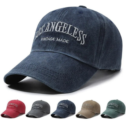 Vintage Distressed ”LOS ANGELESS“ Embroidered Baseball Cap