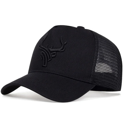 Unisex Antler Embroidered Baseball Cap Men Women Summer