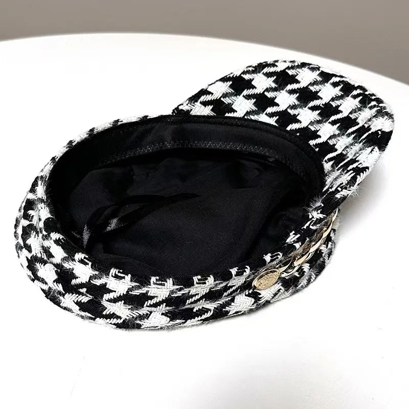Retro Fashion British Wind Octagonal Hat Female