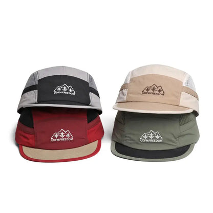 5 Panel Baseball Cap for Men Women, Embroidery Mesh Nylon Quick Dry Breathable