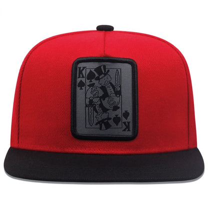 Snapback Hat Poker Character K Embroidered Flat Edge Hat Fashion Hip Hop Hat