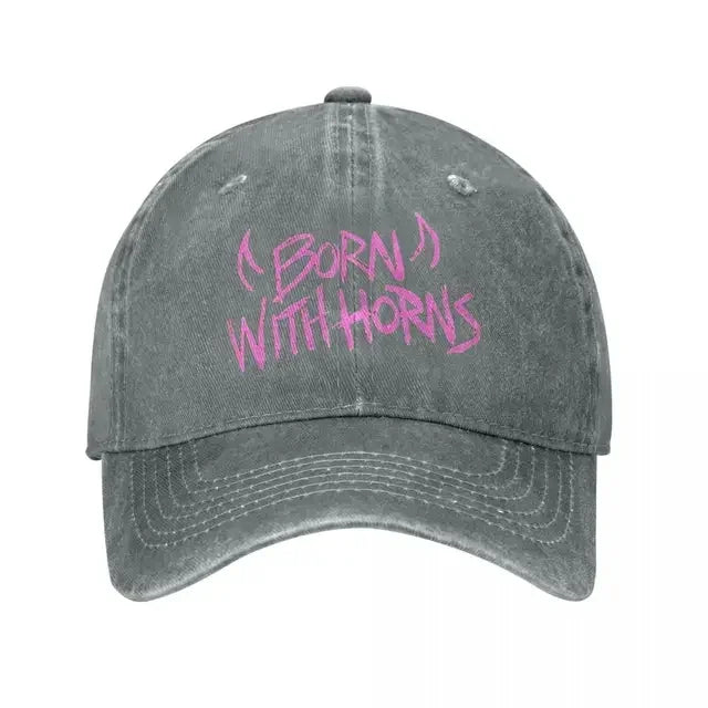 Born With Horns Outfits Men Women Baseball Cap