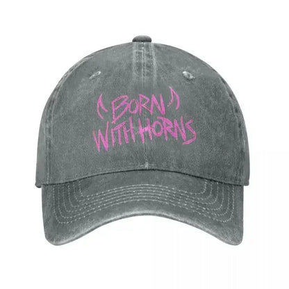 Born With Horns Outfits Men Women Baseball Cap
