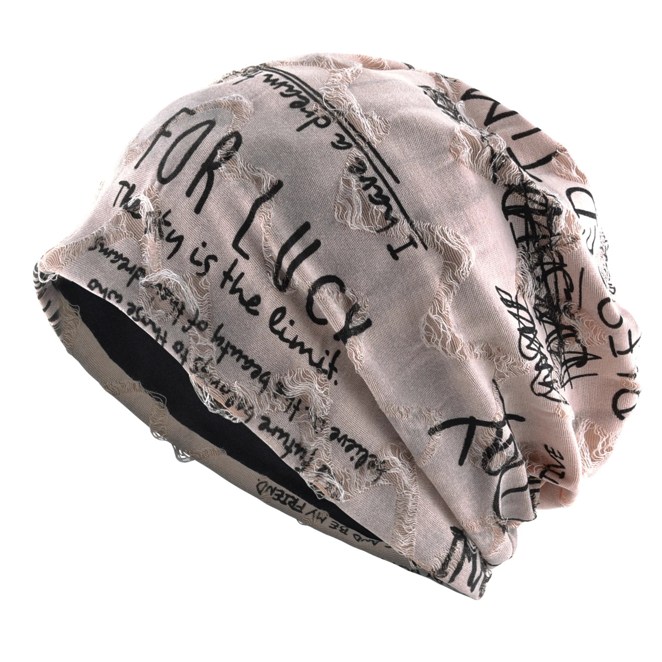 Letter Print Beanie Hats For Women Men Vintage