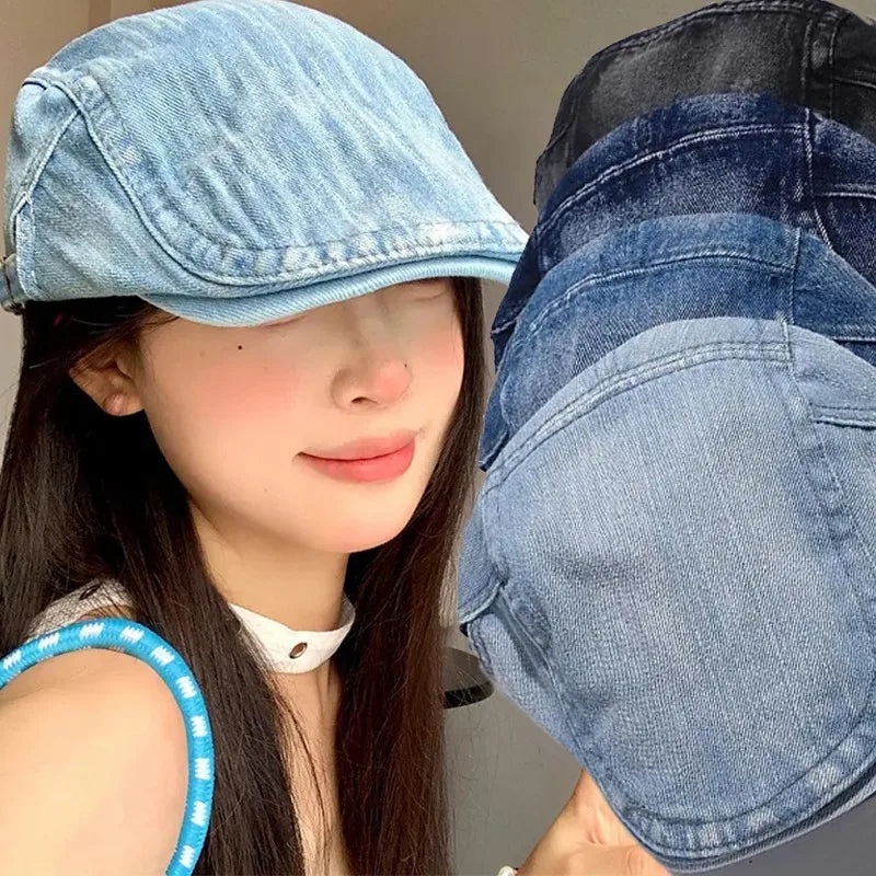Unisex Plaid Vintage Beret Hats For Men Women British Painters Beret Cap