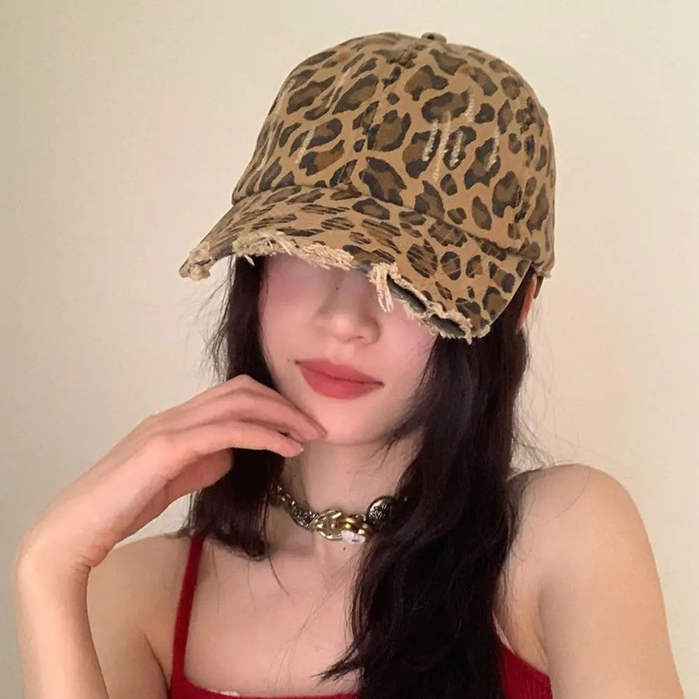 Unisex Leopard Print Baseball Caps Spring Autumn Outdoor