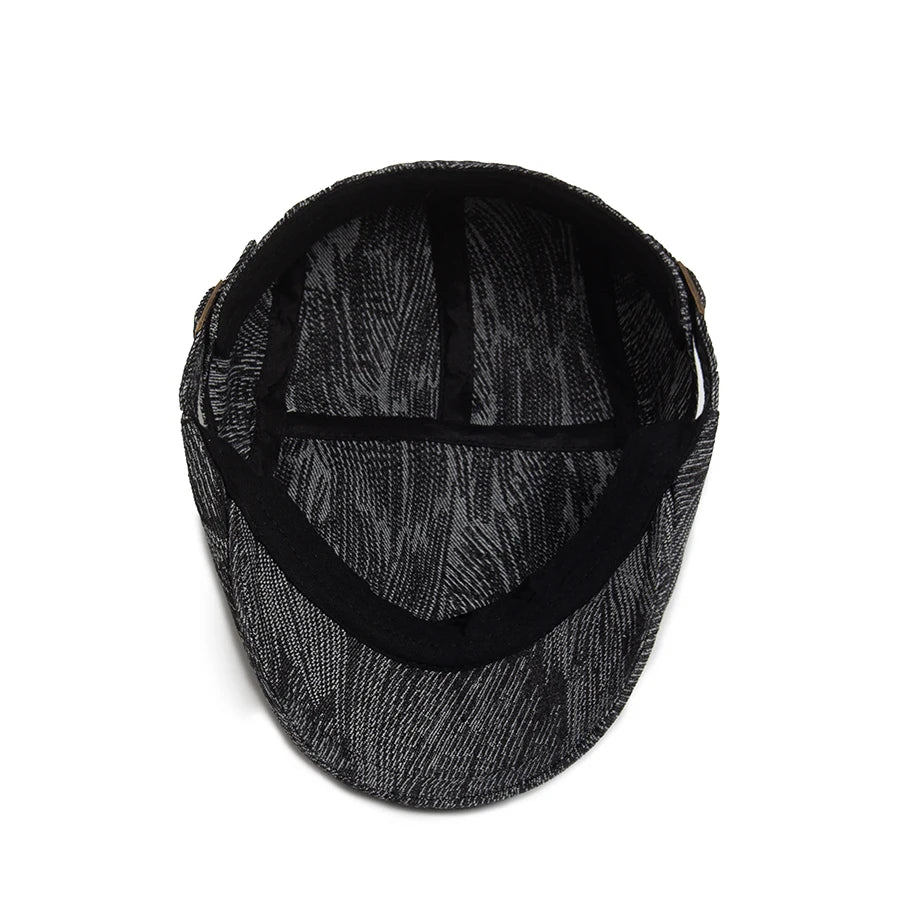 Fashion Denim Men's Beret Vintage Print Newsboy Caps