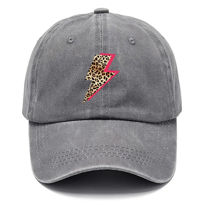 Leopard Lightning Style Printed Baseball Hat