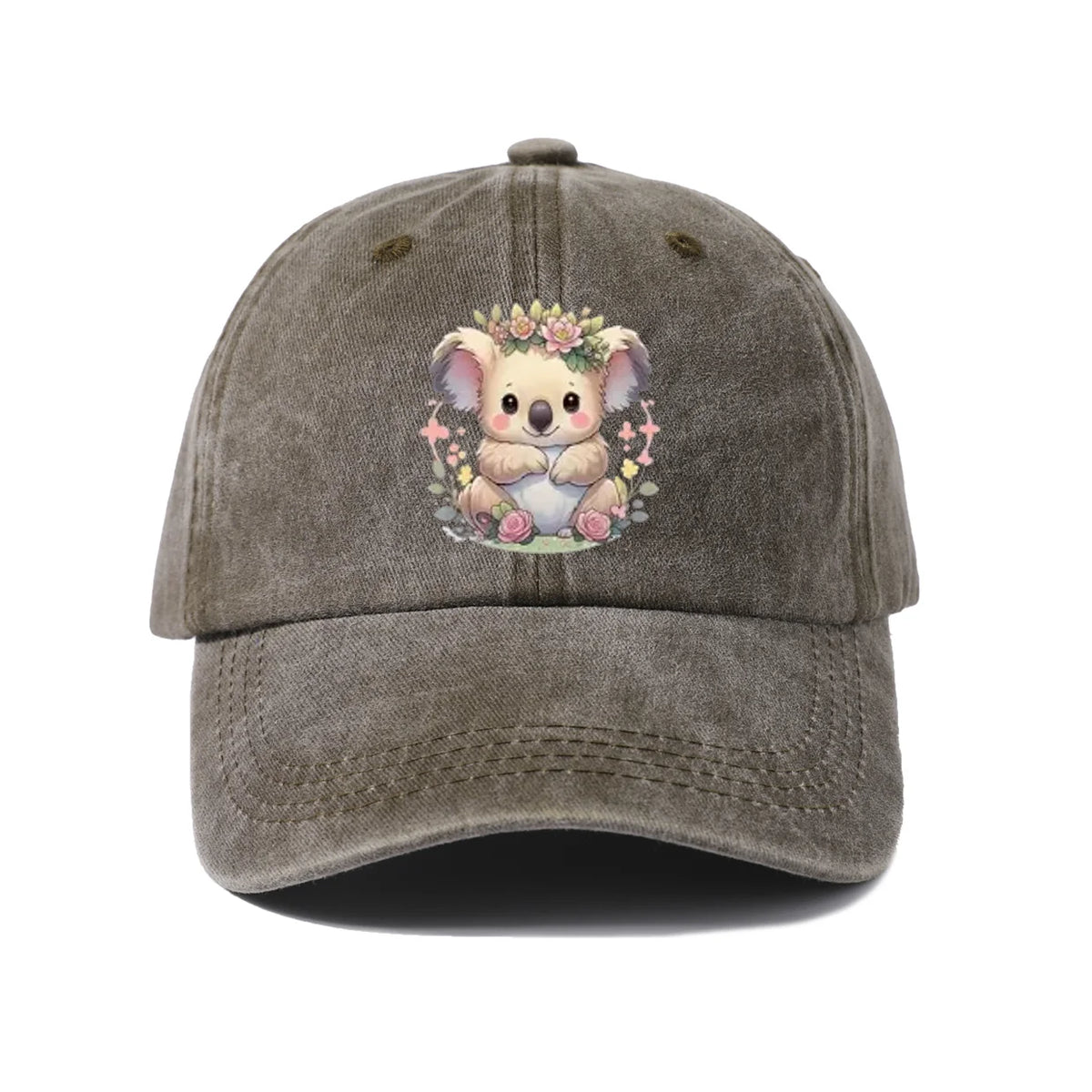 Cute Cartoon Animal Character Baseball Cap Vintage Washed Adjustable Unisex Dad Hat Everyday Gift