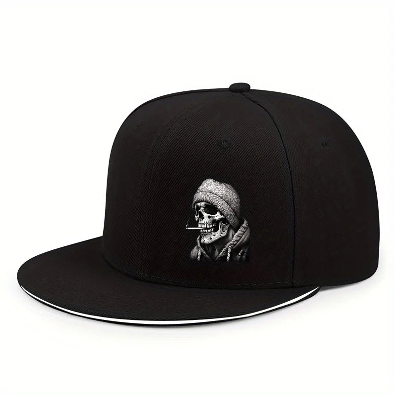 Unisex Skull Skeleton Print Snapback Cap Spring Autumn