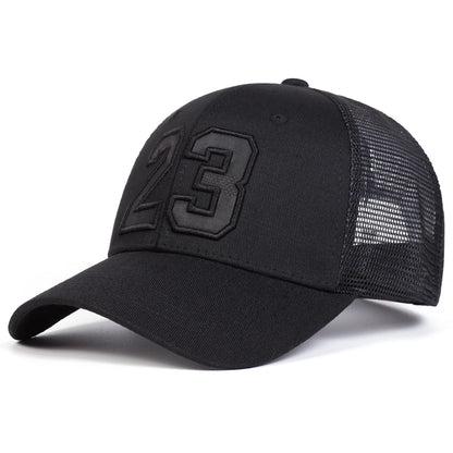 Unisex 23 Embroidery Baseball Net Caps Hip Hop Cap Spring Summer