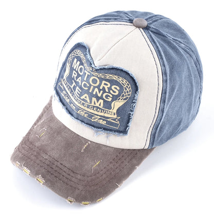 Vintage Washed Denim Baseball Cap For Men And Women