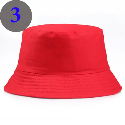 Unisexe Reversible Bucket Hats Man Women Cotton Fisherman Cap Girl Boy