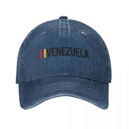 Venezuela Minimal Design Cap Unisex Distressed Deniimm Cap