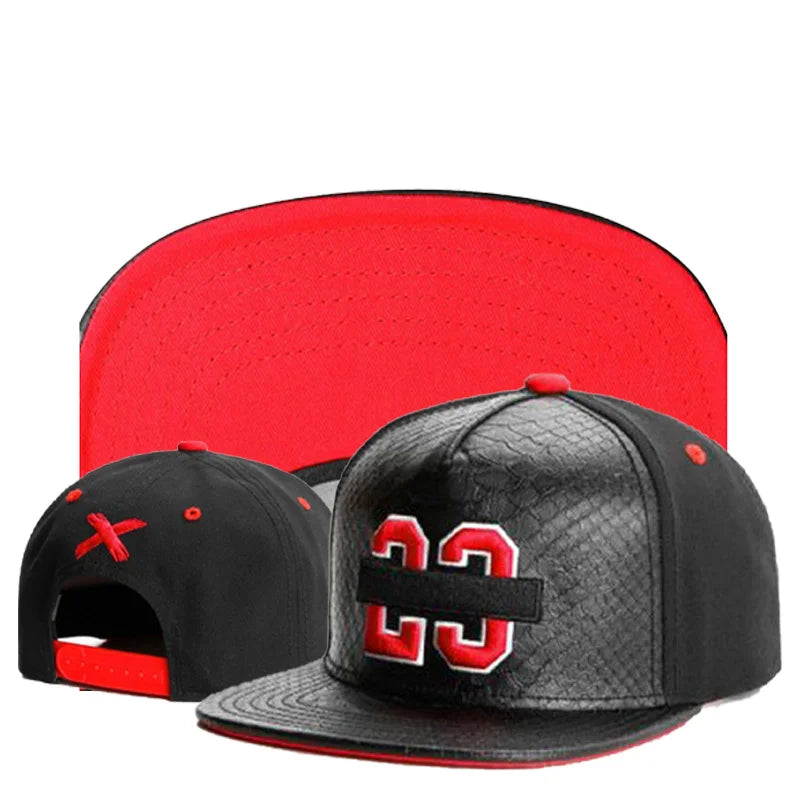 Spring Brand 23 Leather Black Cap Baseball Cap Men Women HipHop Knight Snapback Hat Adult Outdoor Casual