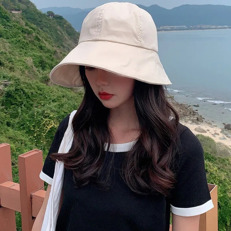 Outdoor Velcro Large Brim Basin Hat