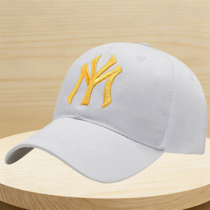 Vintage NY Logo Embroidery Baseball Cap, Casual Cotton Adjustable Dad Hat