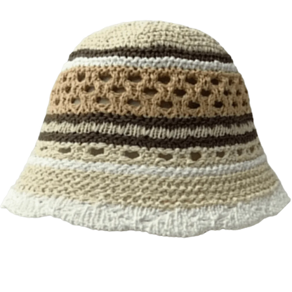 Popular Wide Brim Striped Bucket Hat