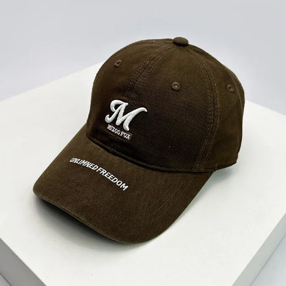 Soft Top American Letter Embroidered Baseball Cap
