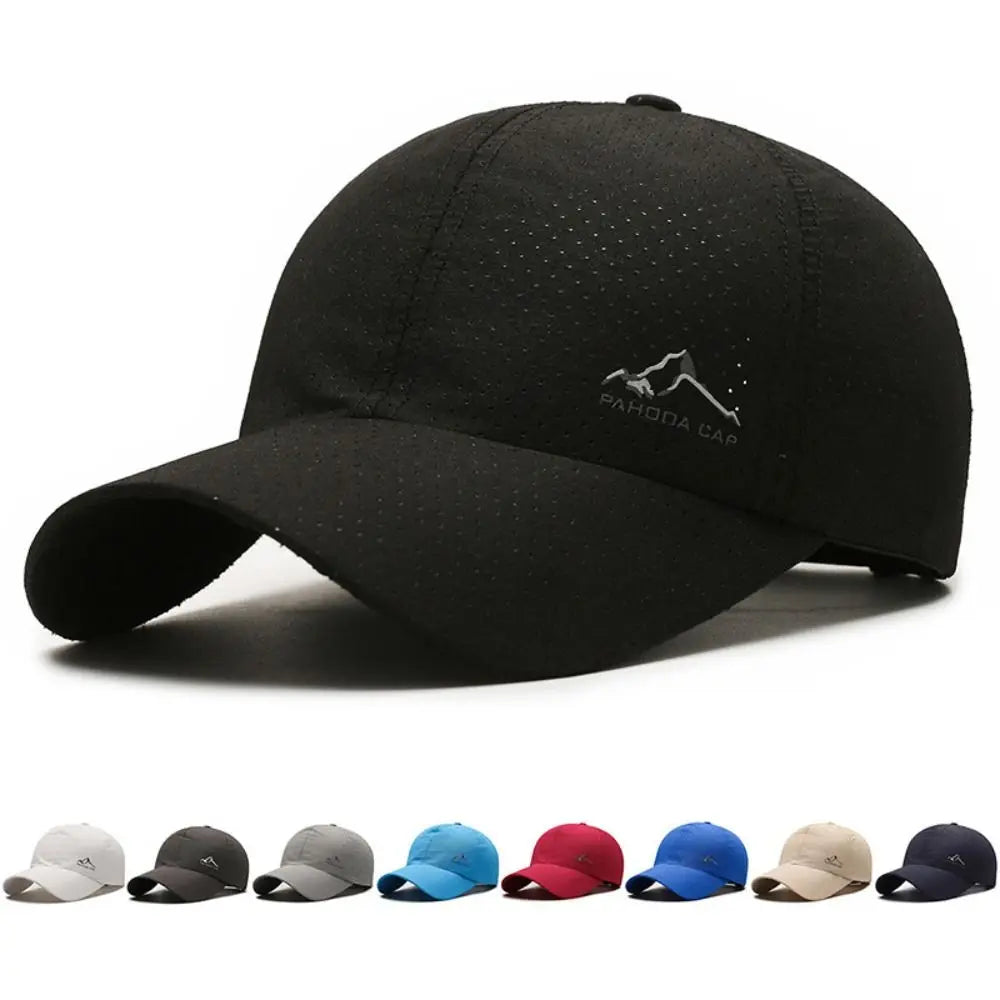 Fashion Quick Dry Summer Baseball Cap Breathable Adjustable Sports Cap UV Protection Trucker Cap Men Women