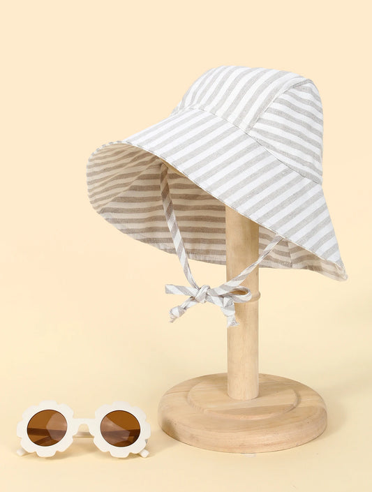 Spring/Summer Stripe Printing Kid Sun Hat