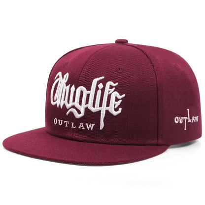 Fashion Fastball Cap Thug Life Embroidery Hip Hop Baseball Cap