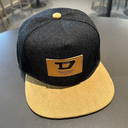 Hip Hop Baseball Cap Flat Brim Hat Casual Street Dance Outdoor Couple Visor Hat