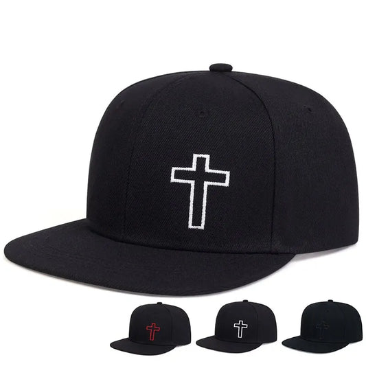 Unisex Cross Embroidery Hip-Hop Hats Outdoor