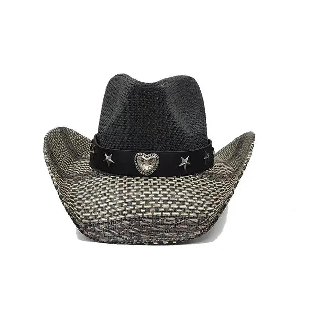 Summer Straw Cowboy Hat Hollow Woven Straw Hat