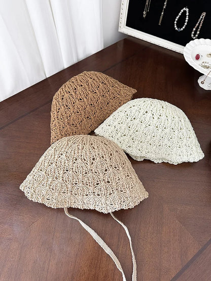 Hand Knitted Summer Sun Protection Hat Women's