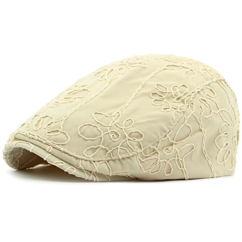 Men Women Flower Artist Painter Beret Hat