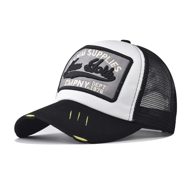 Streetwear Letter Embroidery Mesh Dad Baseball Cap