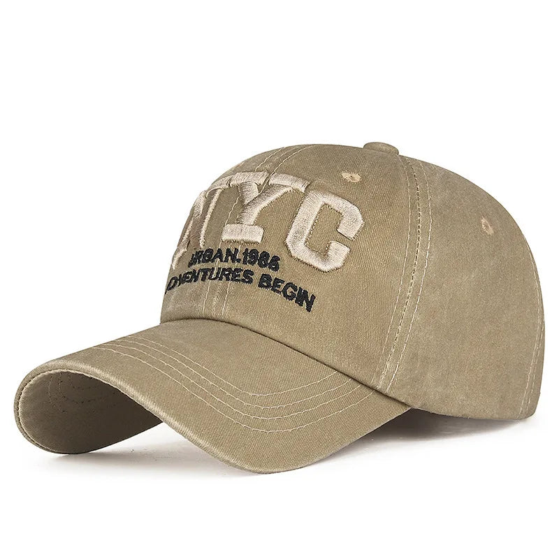 Vintage Washed Cotton Baseball Cap Men Women