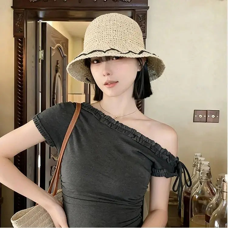 Summer Sun Protection Hat Beach Straw Fisherman's Hat